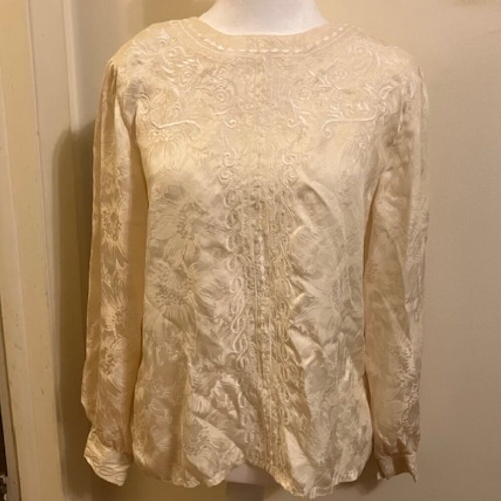 Vintage Creamy Silk Blouse